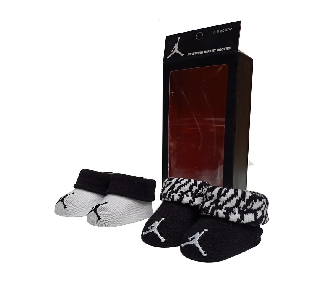 Jordan 2 Pair Infant Booties Zwart Wit 