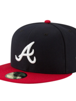 New Era Atlanta Braves 59Fifty Fitted Cap Navy Red