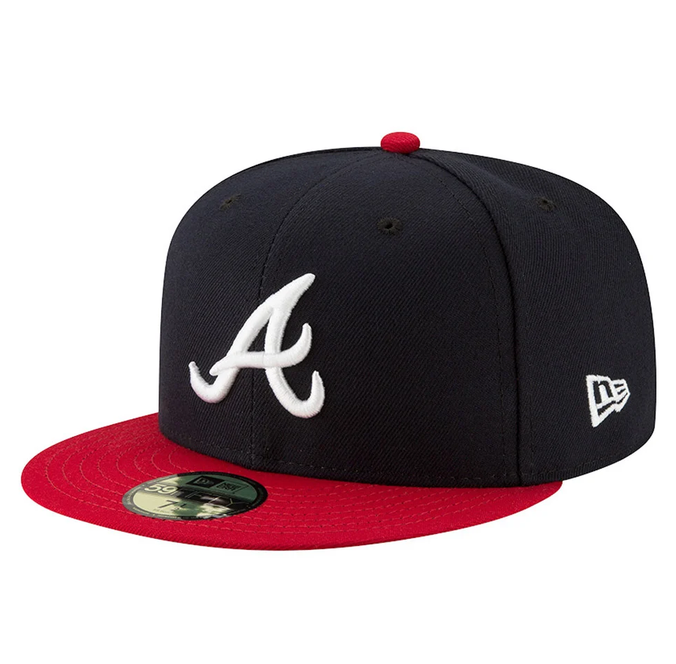 New Era Atlanta Braves 59Fifty Fitted Cap Navy Rood