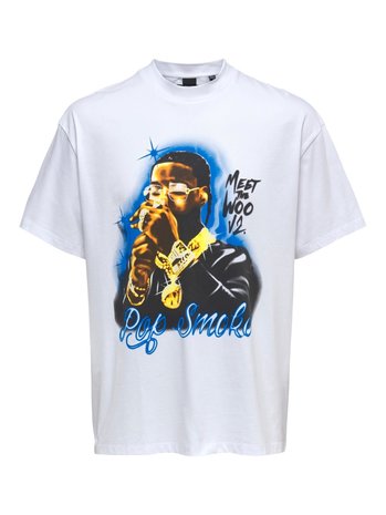 Pop Smoke Relaxed T-shirt White 