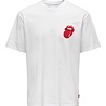Only & Sons Fred The Rolling Stones RLX T-shirt Wit Only & Sons Fred The Rolling Stones RLX T-shirt Wit