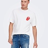 Only & Sons Fred The Rolling Stones RLX T-shirt Wit Only & Sons Fred The Rolling Stones RLX T-shirt Wit