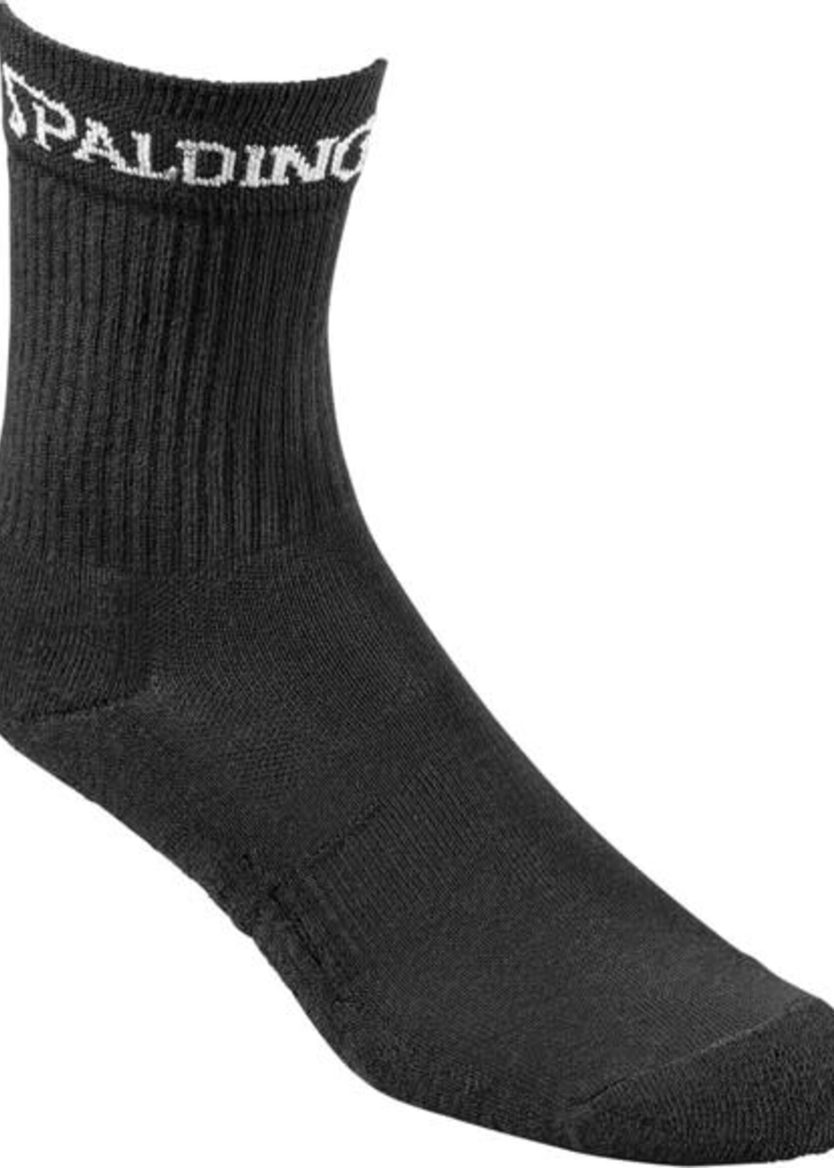 Spalding Socks 3-Pack Mid Cut Black