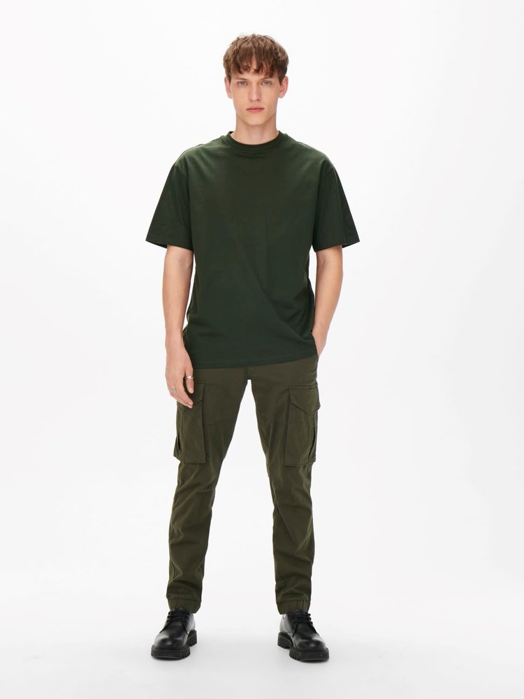 Only & Sons Cargo Pant In Slim Fit in Green for Men