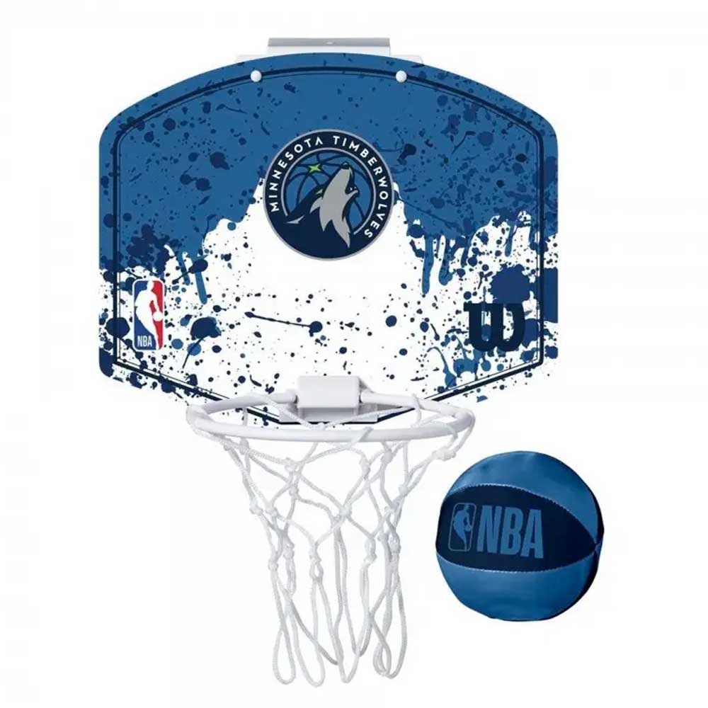 Wilson NBA Team Mini Hoop Timberwolves - - blauw - maat ONE-SIZE