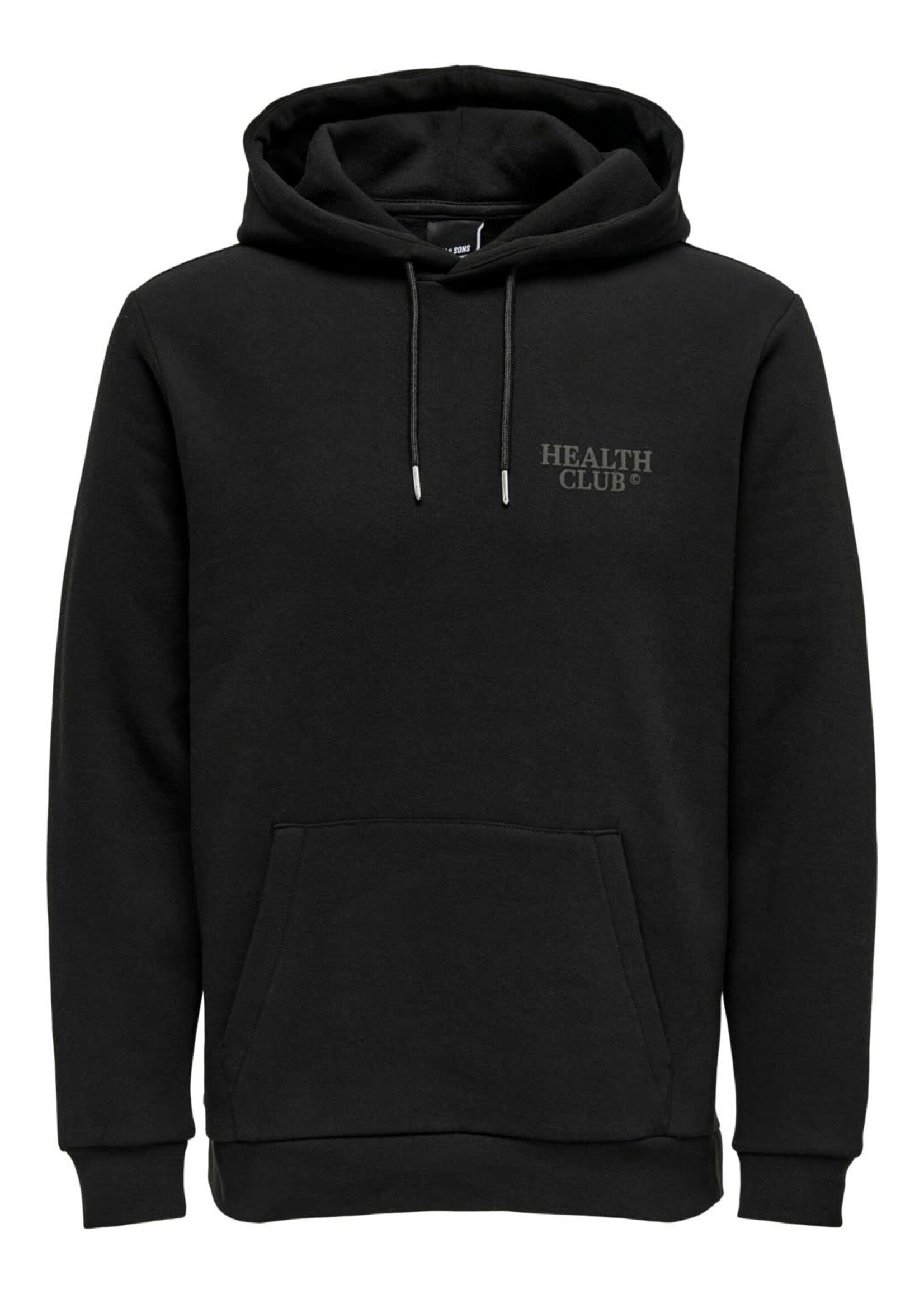 Only & Sons Kyle Reg FB Club Print Hoodie Black