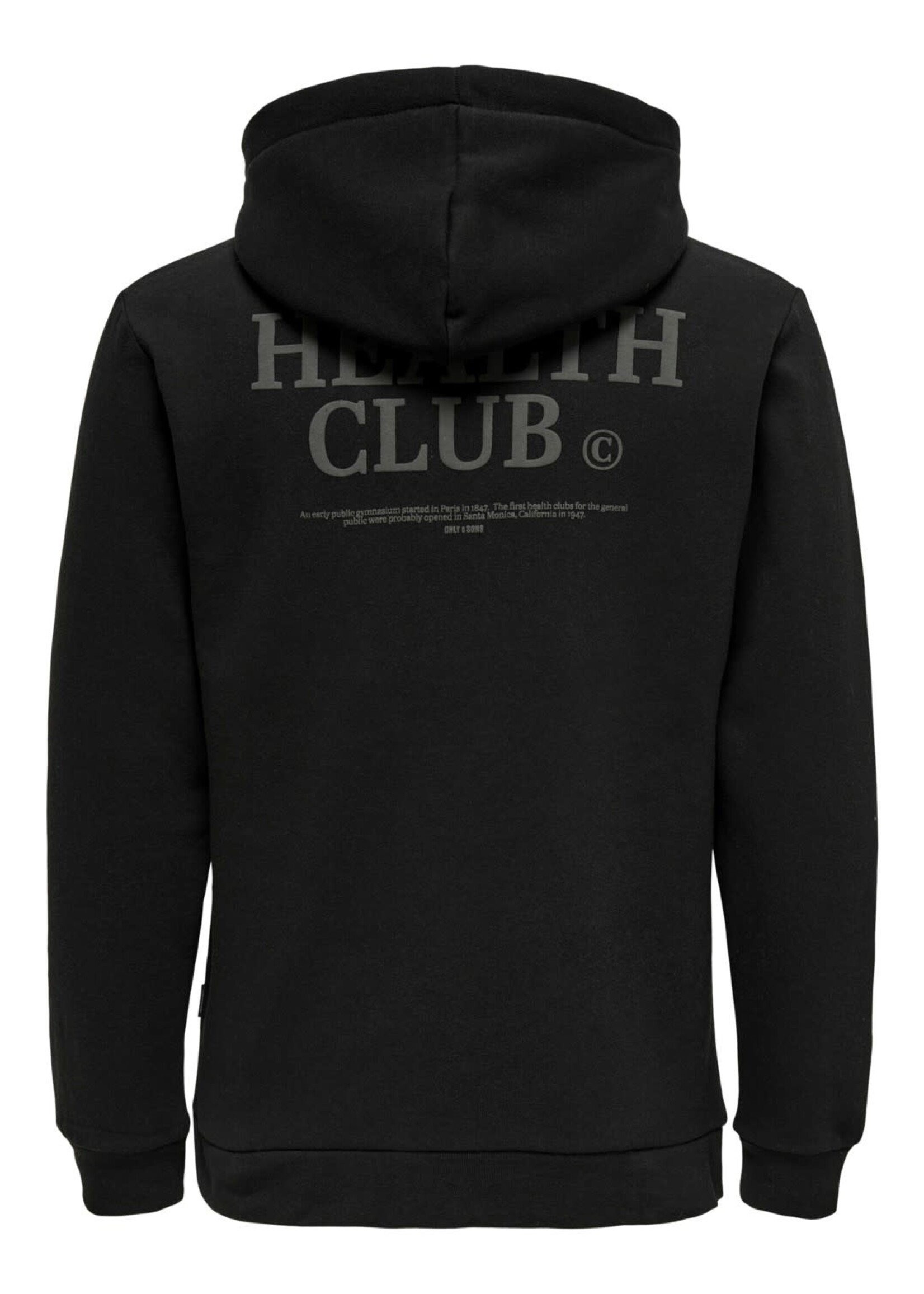 Only & Sons Kyle Reg FB Club Print Hoodie Black