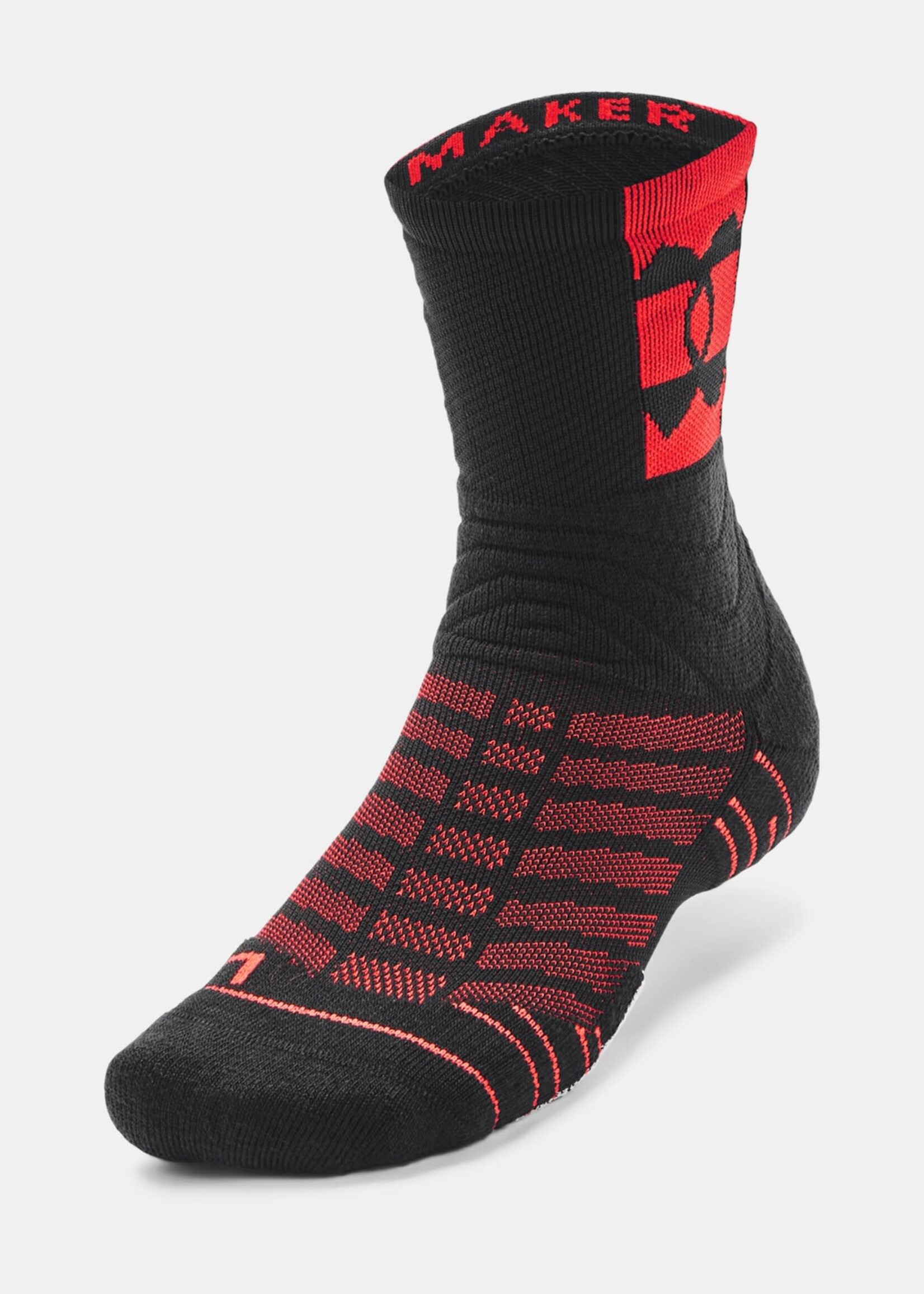 Under Armour Chaussettes Playmaker Crew Noir Rouge