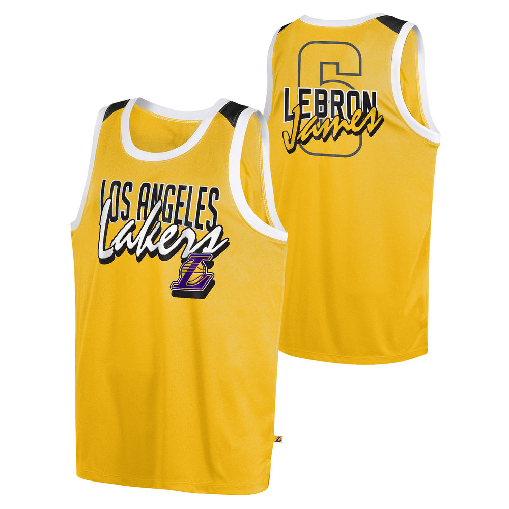 Los Angeles Lakers Lebron James Jersey Yellow - Burned Sports