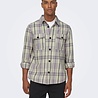 Only & Sons Milo Overshirt Check Lila Crème Only & Sons Milo Overshirt Check Lila Crème