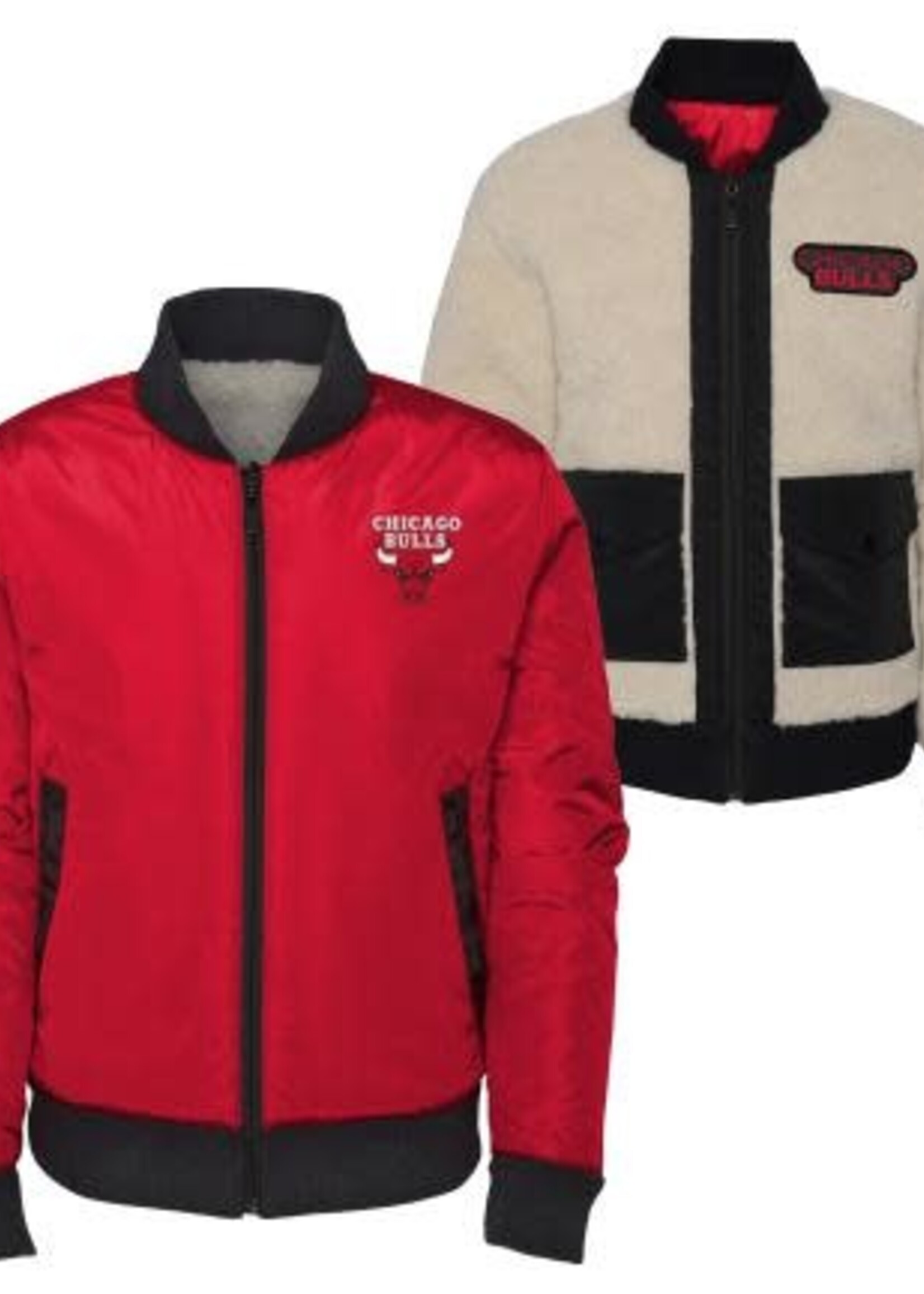 Mitchell & Ness NBA Chicago Bulls Youth Reversible Bomber Rood Wit