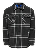 Only & Sons Creed Loose Check Wool Jacket Gris