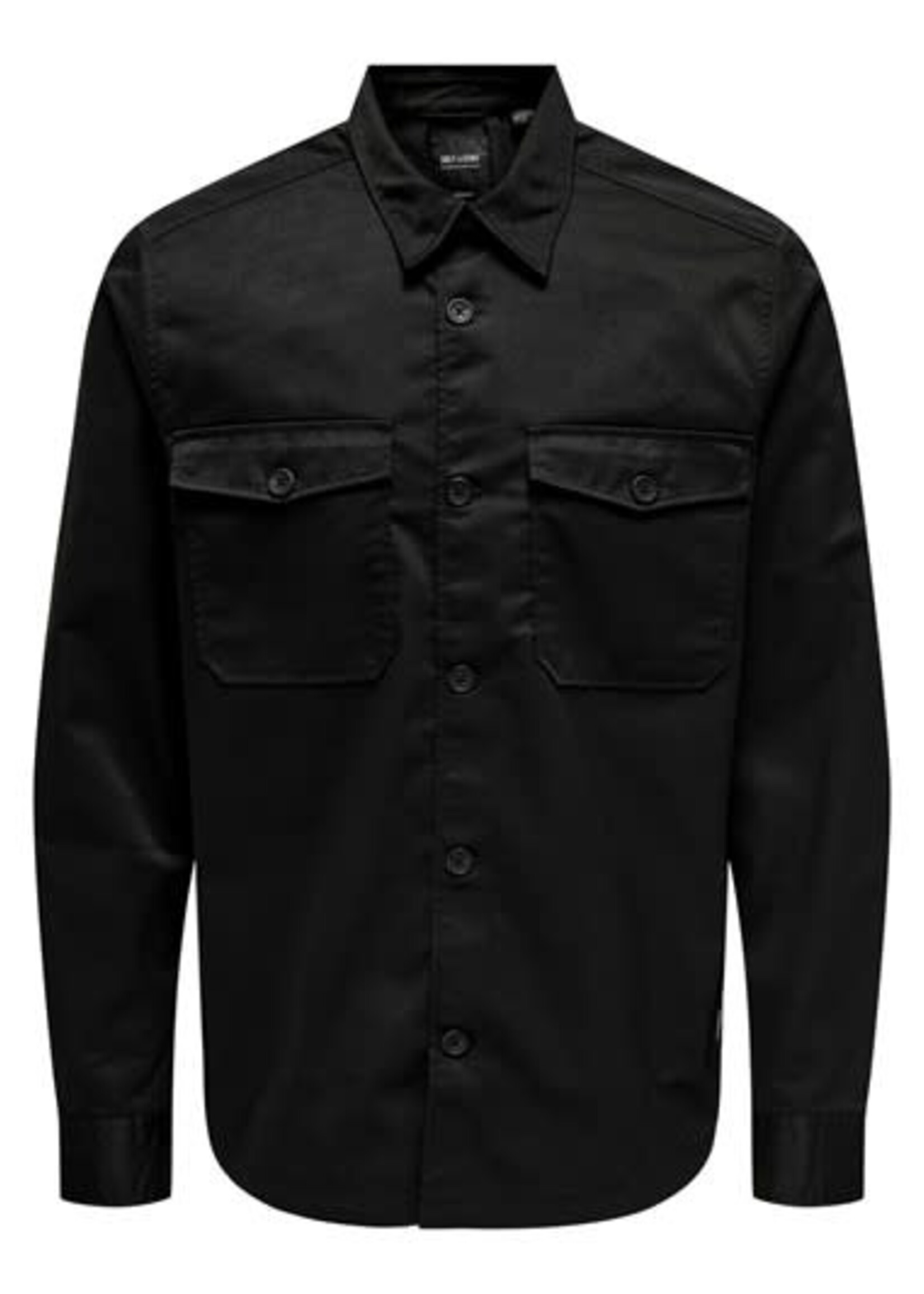 Only & Sons Milo Mercerized Twill  Shirt Black