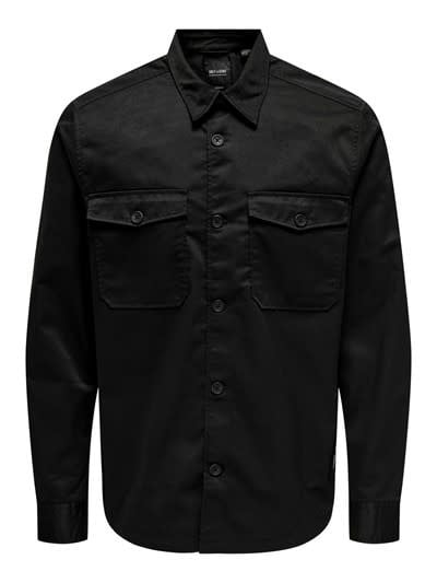 Only & Sons Milo Mercerized Twill  Shirt Black