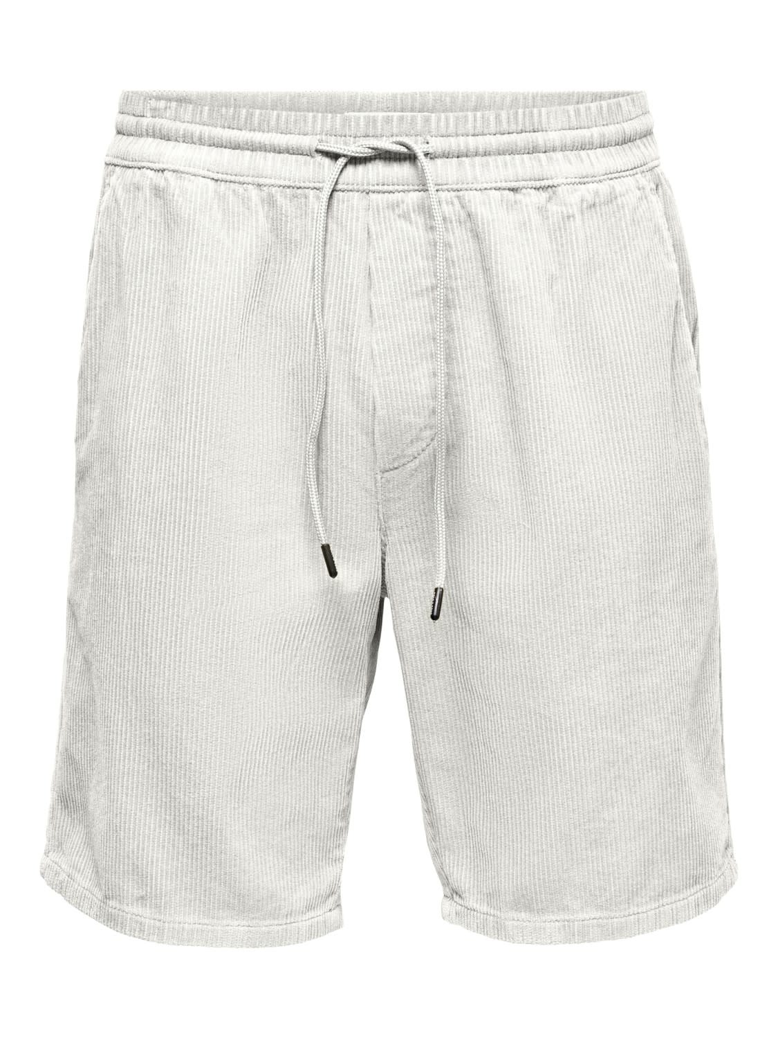 Only & Sons Linus Shorts Corduroy White Only & Sons Linus Shorts Corduroy White