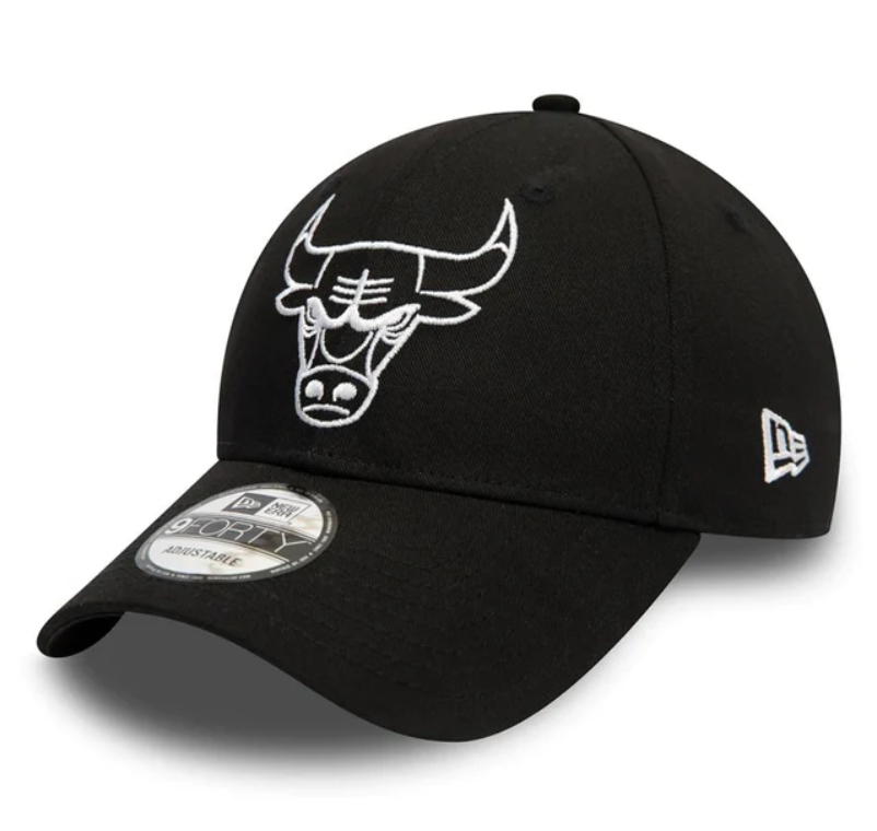 New Era Chicago Bulls Essential Outline Black 9FORTY Cap