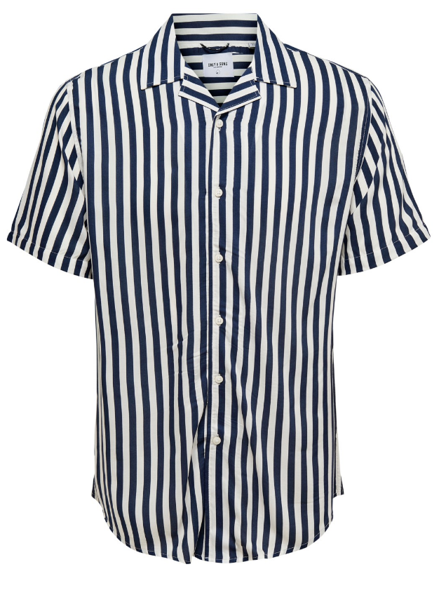 Only & Sons Wayne Like Viscose Shirt White Dress Blues Only & Sons Wayne Like Viscose Shirt White Dress Blues