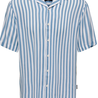 Only & Sons Wayne Like Viscose Shirt White Pastel Blue Only & Sons Wayne Like Viscose Shirt White Pastel Blue