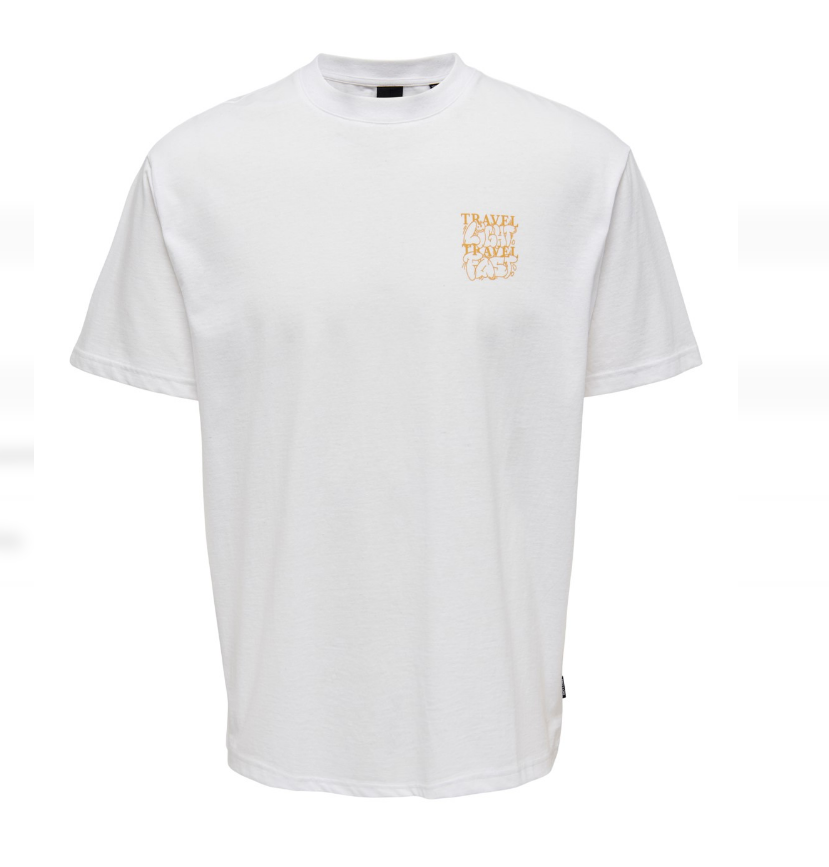 Only & Sons Layne Life Relax Tee White Only & Sons Layne Life Relax Tee White