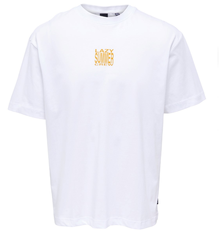 Only & Sons Pilot Relax Summer Tee White Only & Sons Pilot Relax Summer Tee White