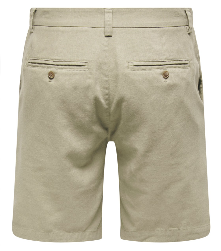 Only & Sons Eli Linen Mix Short Beige Only & Sons Eli Linen Mix Short Beige