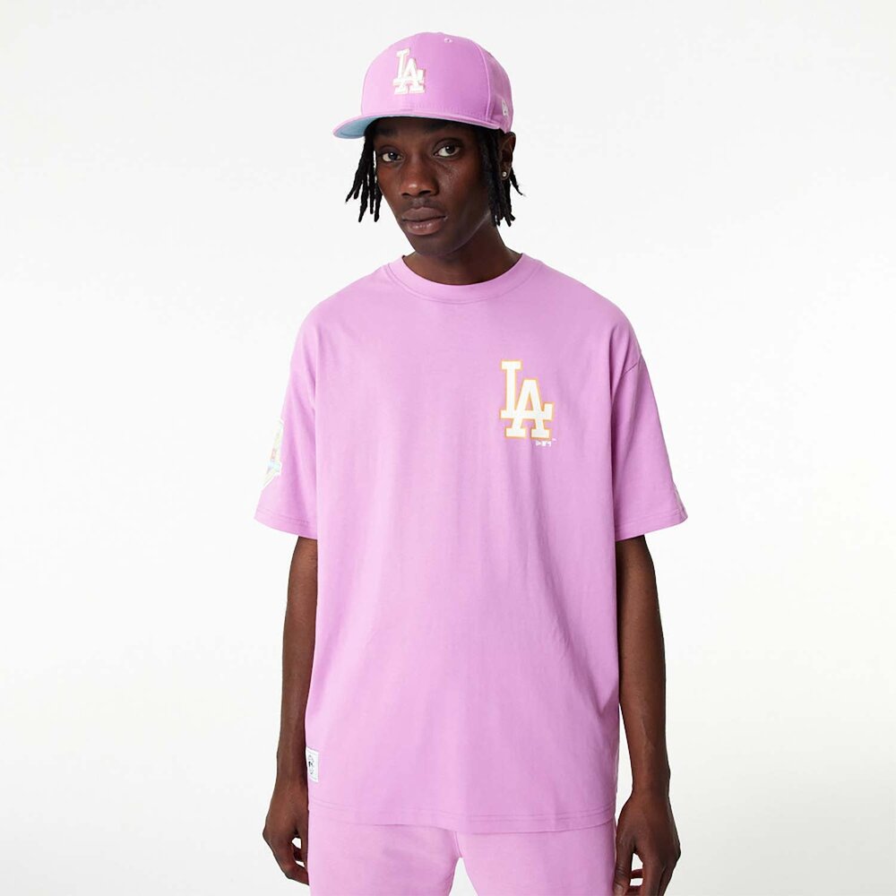 LA Dodgers MLB Pastel Pink Oversized T-Shirt