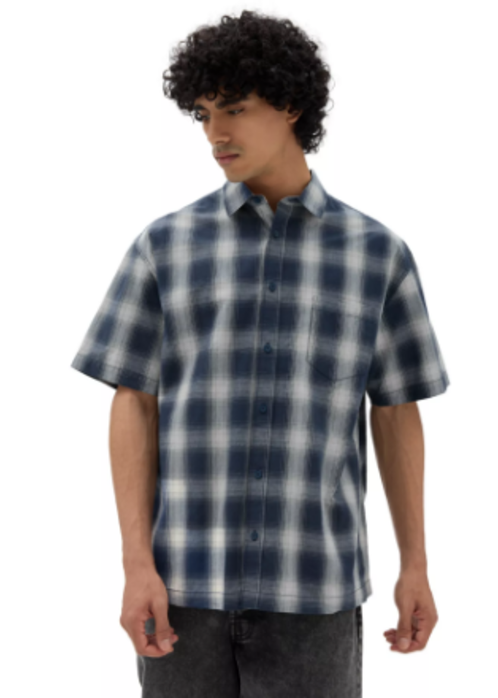 Vans Nick Michel Woven Button Up Dress Blue