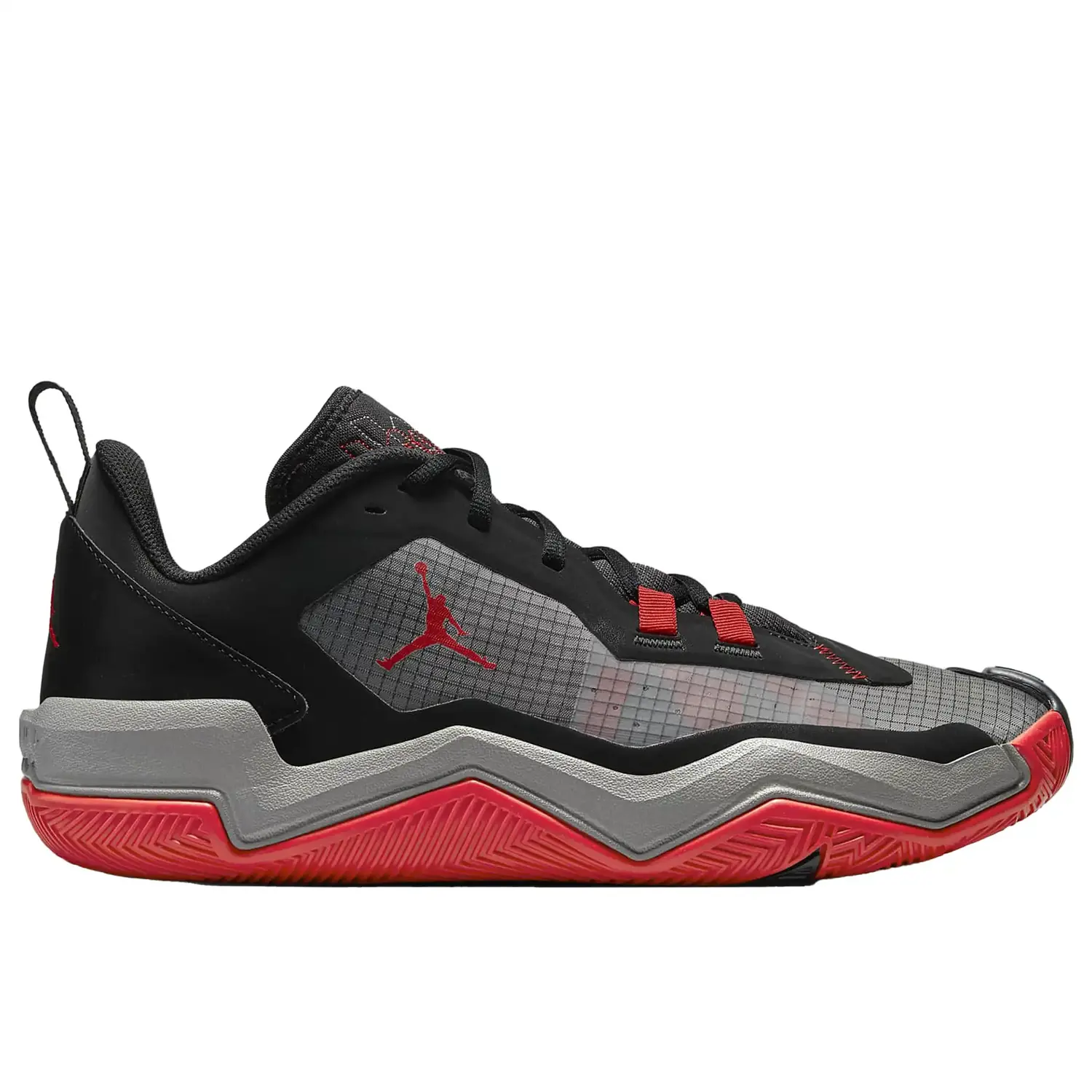 jordan one black red white