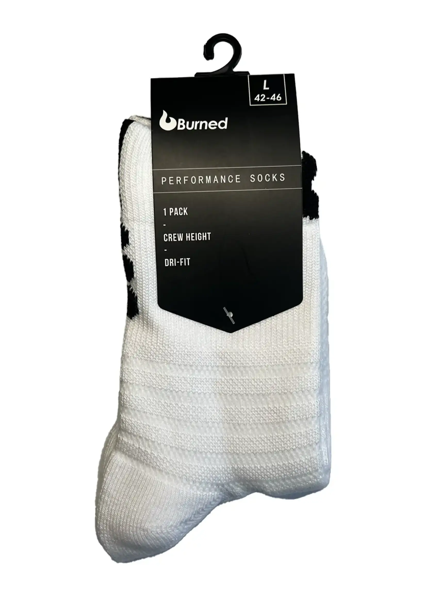 Burned Burned Elite Performance Sock Blanc