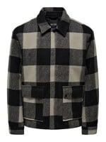 Only & Sons Connor Jacket Silver Lining Black