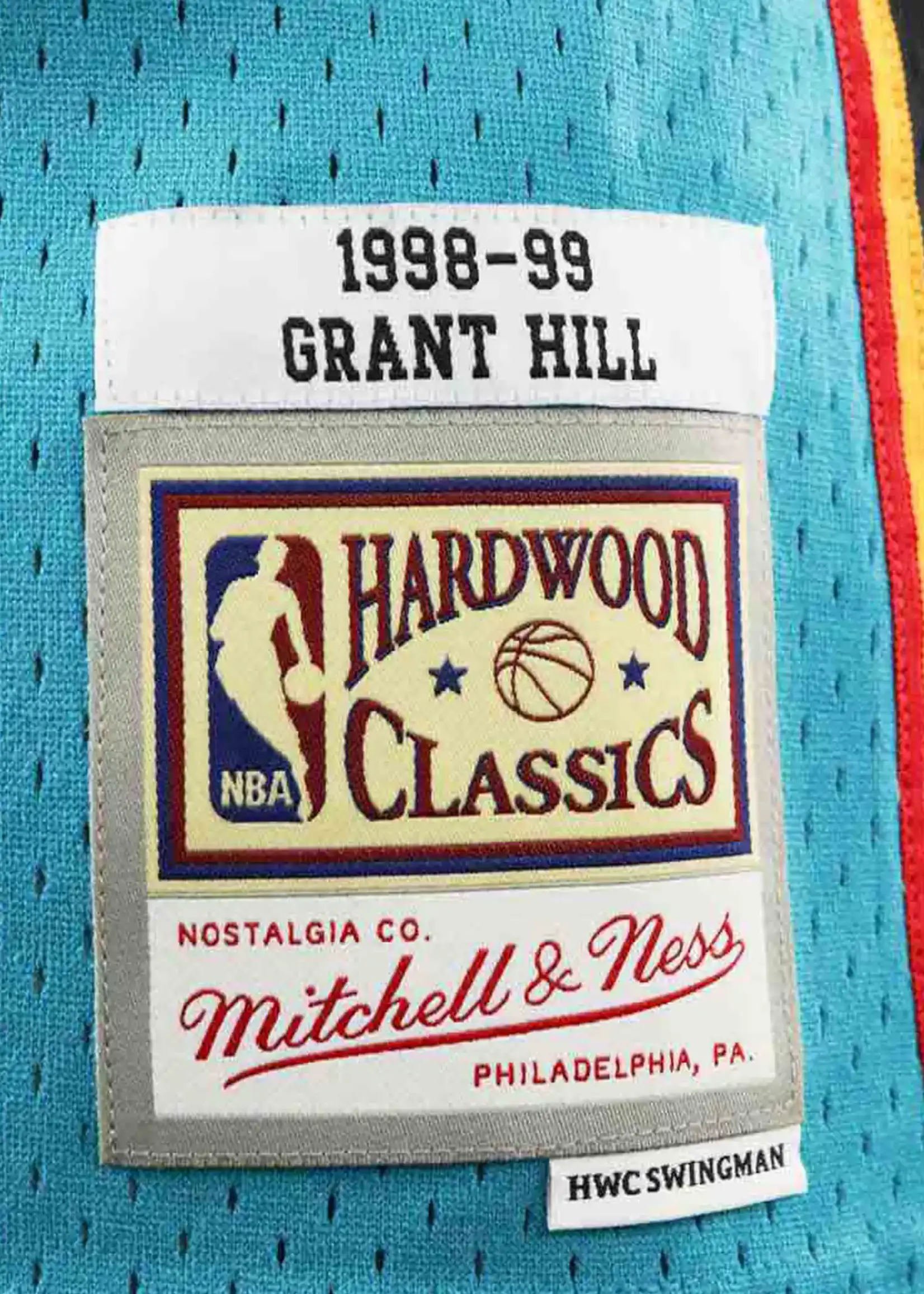 Mitchell & Ness NBA Swingman Detroit Pistons Grant Hill Jersey Teal