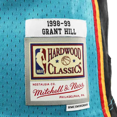  Men's Detroit Pistons Grant Hill Mitchell & Ness 1998-99  Hardwood Classics Teal Swingman Jersey Small : Sports & Outdoors