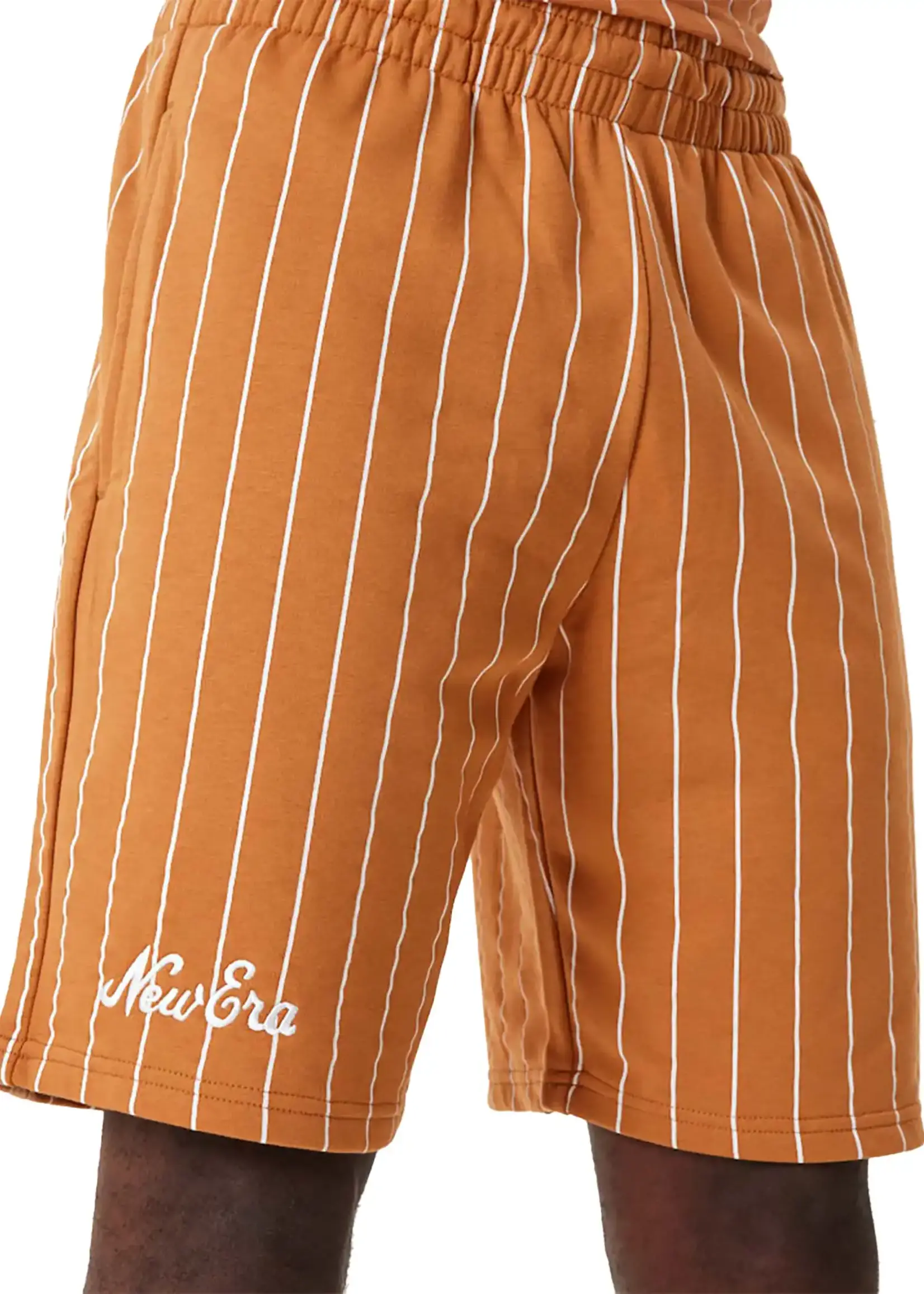 New Era Pinstripe Shorts Orange