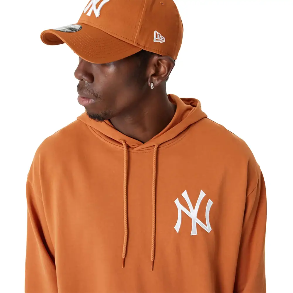 New York Yankees League Essential Oversized Hoodie Orange - Burned Sports