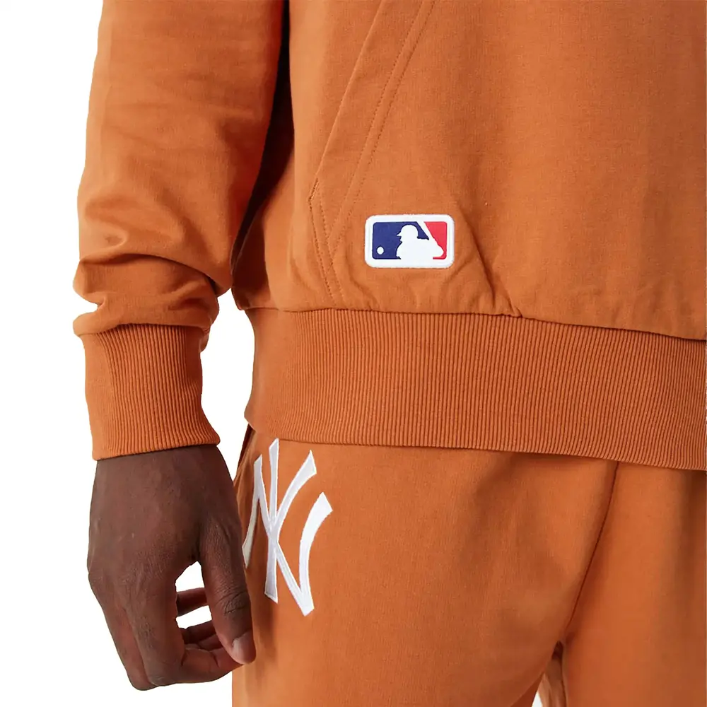 New York Yankees League Essential Oversized Hoodie Orange - Burned Sports