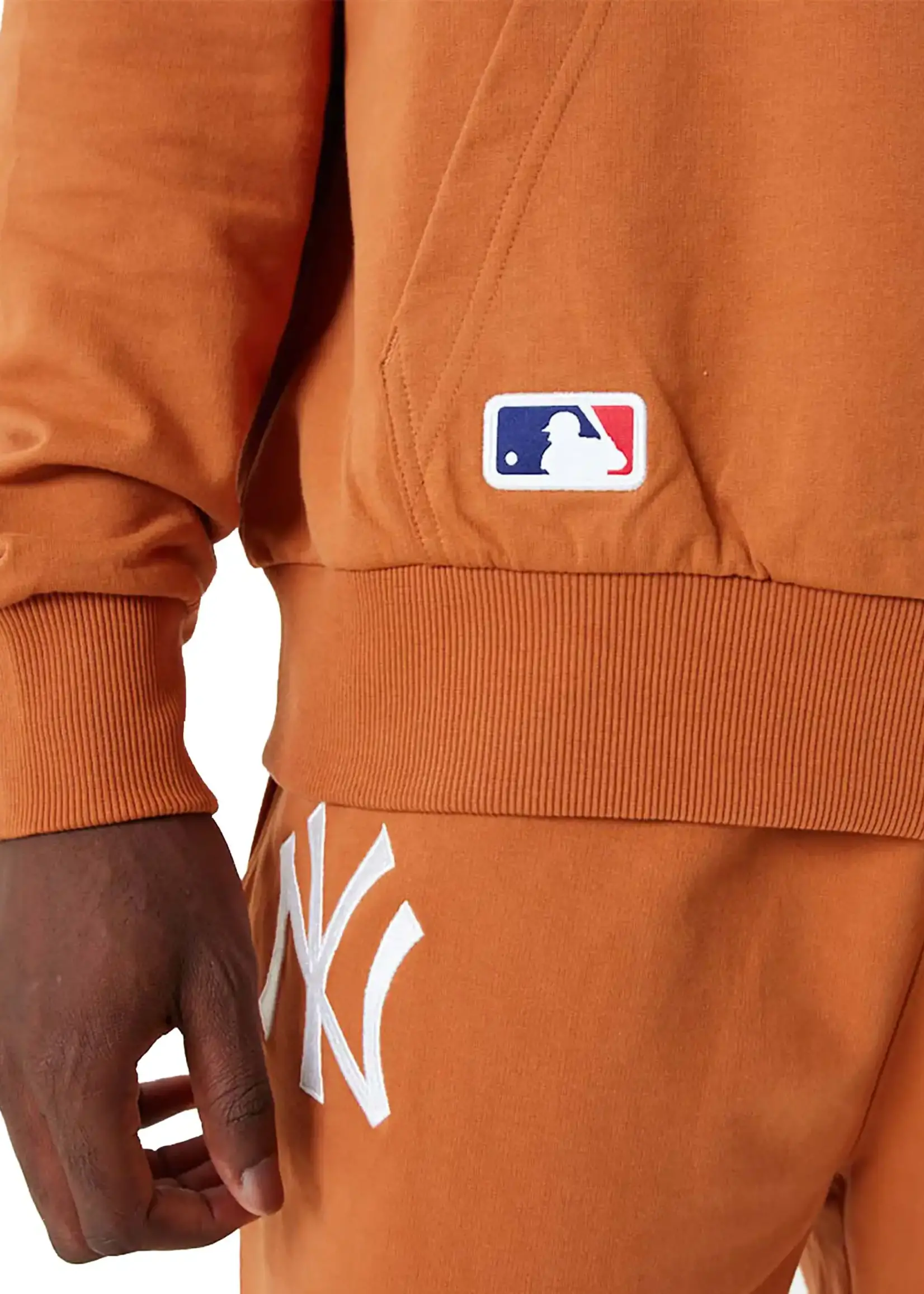 New Era New York Yankees League Essential Oversized Hoodie Orange