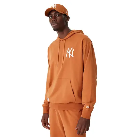 New York Yankees League Essential Oversized Hoodie Orange - Burned Sports