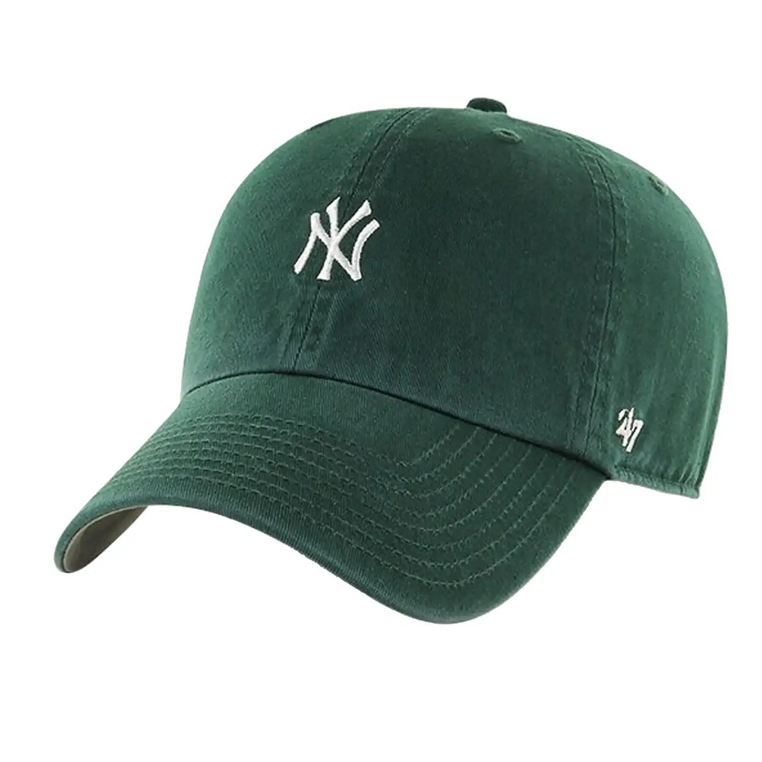 New York Yankees Base Runner Mini Logo Cap Dark Green - Burned Sports