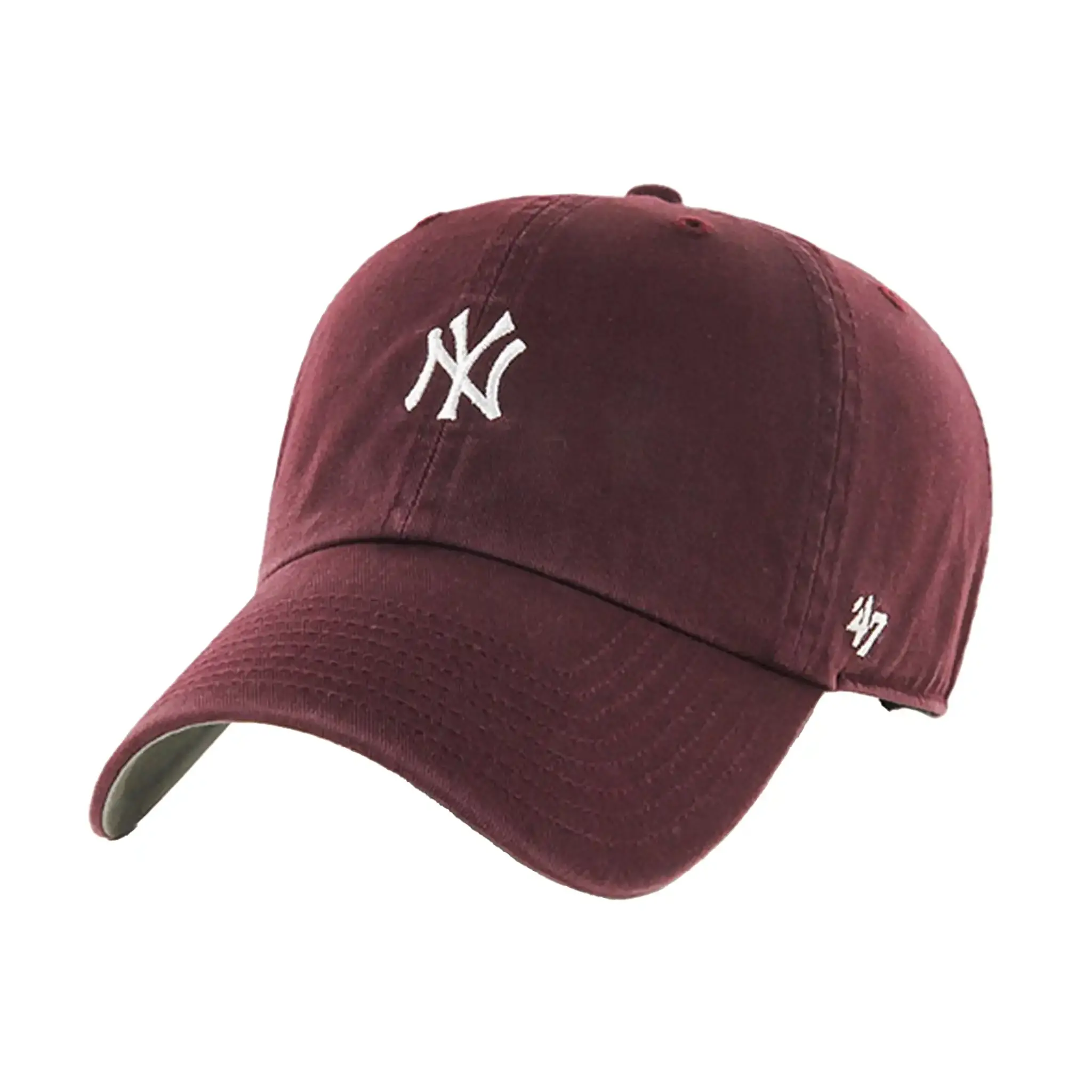 47 Brand New York Yankees Base Runner Mini Logo Cap Dark Maroon