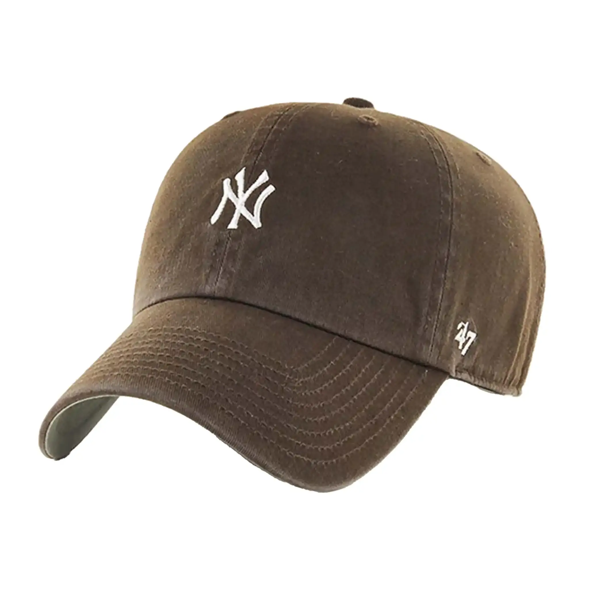 47 Brand New York Yankees Base Runner Mini Logo Cap Brown