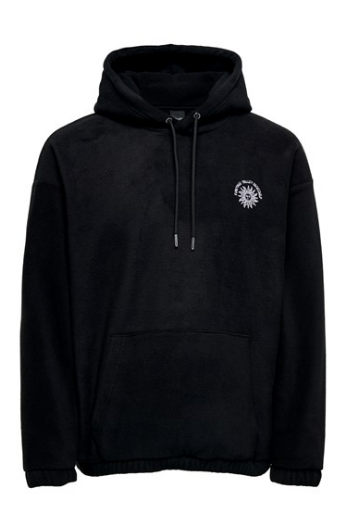 Only & Sons Otto RLX Base Camp Fleece Hoodie Black