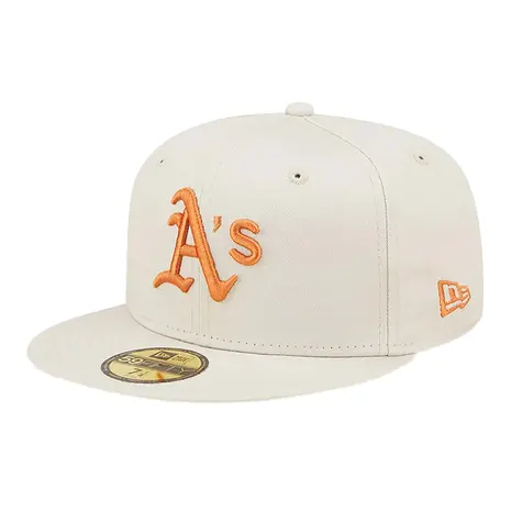 Oakland Athletics Fitted Cap Creme Orange - Burned Sports