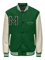 Only & Sons Jay Varsity Jacket Green