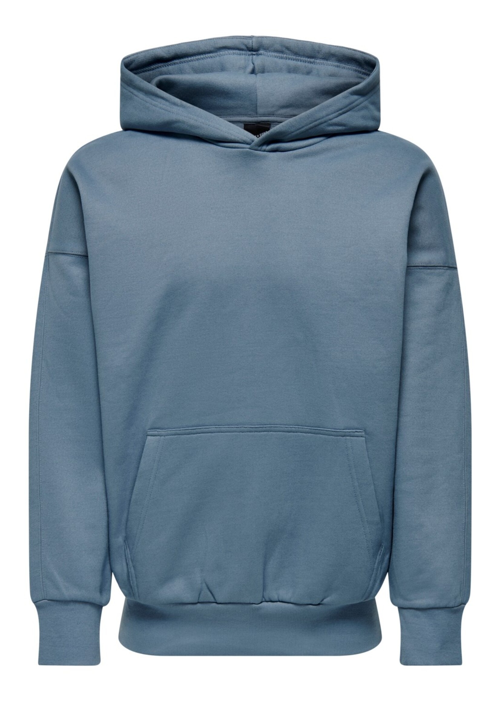 Only & Sons Den Life Relaxed Heavy Sweat Hoodie Petrol Blue