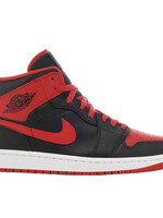Nike Air Jordan 1 Mid Black Fire Red