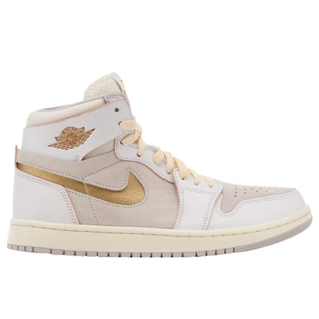 Air Jordan 1 Zoom CMFT 2 White Metallic Gold Burned Sports