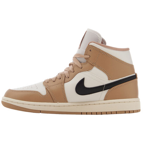 Air Jordan 1 Mid Sail Black Desert Burned Sports