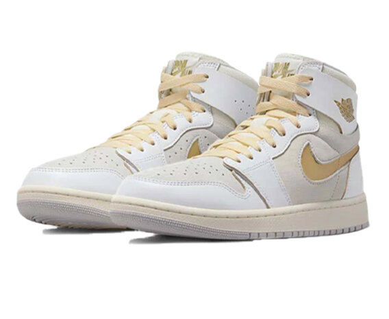 Air Jordan 1 Zoom CMFT 2 White Metallic Gold - Burned Sports