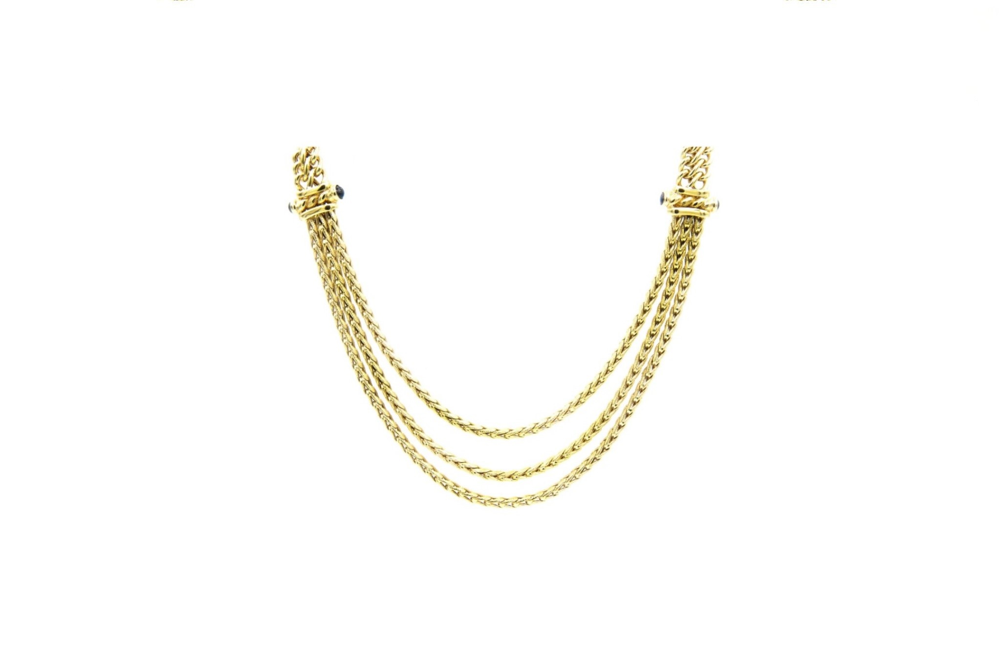 Ketting collier met 3 laagjes-5