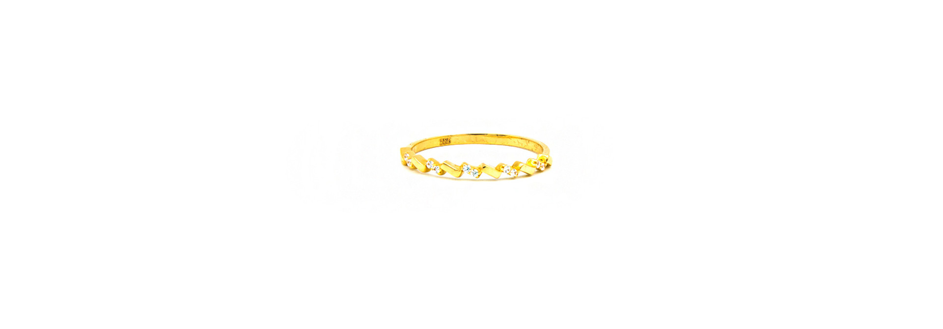 Ring aanschuif bezet met zirkonia's